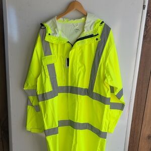 High-Visibility Yellow Raincoat